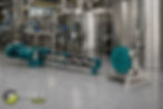 Industrial Sydex pumps in a stainless steel manufacturing plant