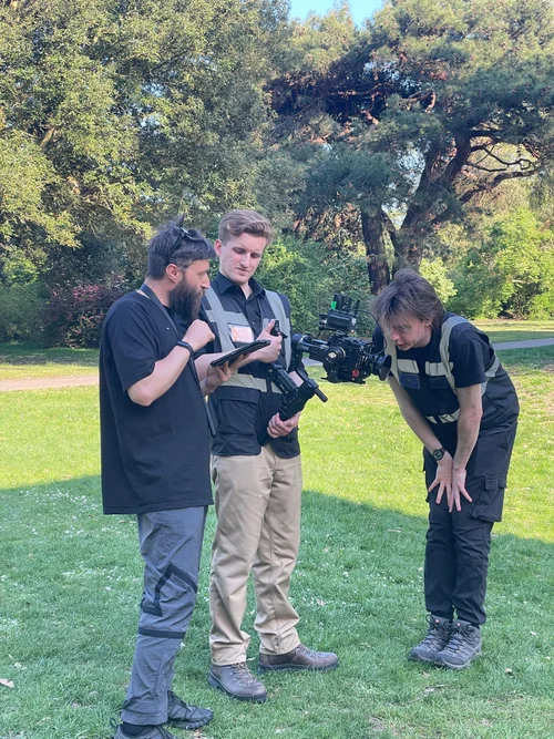 Lamplight crew and Marshmallow Laser Feast team filming at Kew Gardens