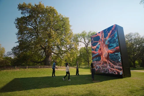 Cinematic still from Lamplight's Of the Oak film for Kew Gardens
