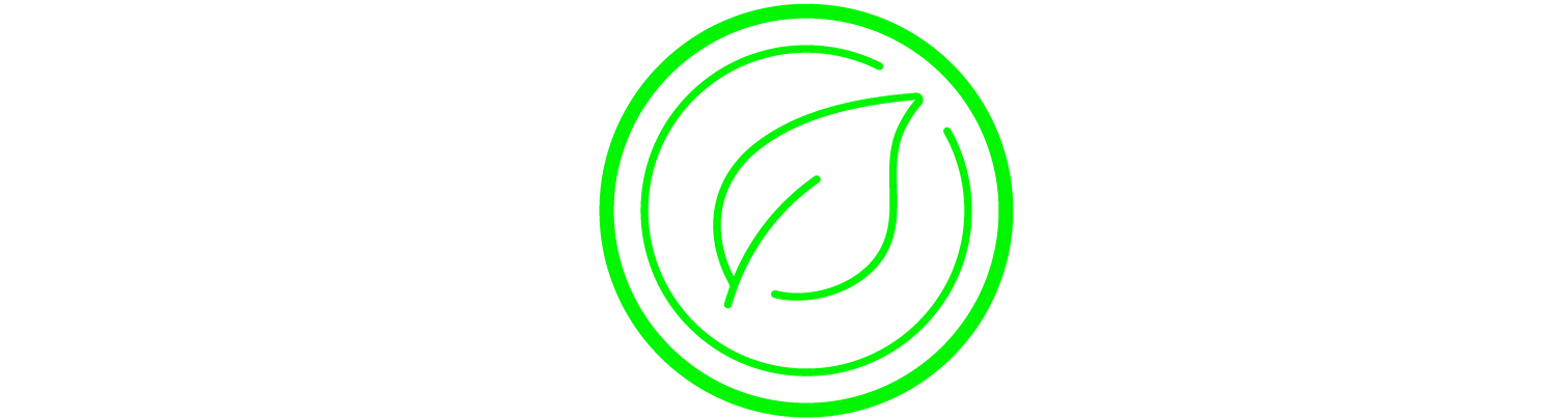 White "FROST" text with green circle on black background for branding.