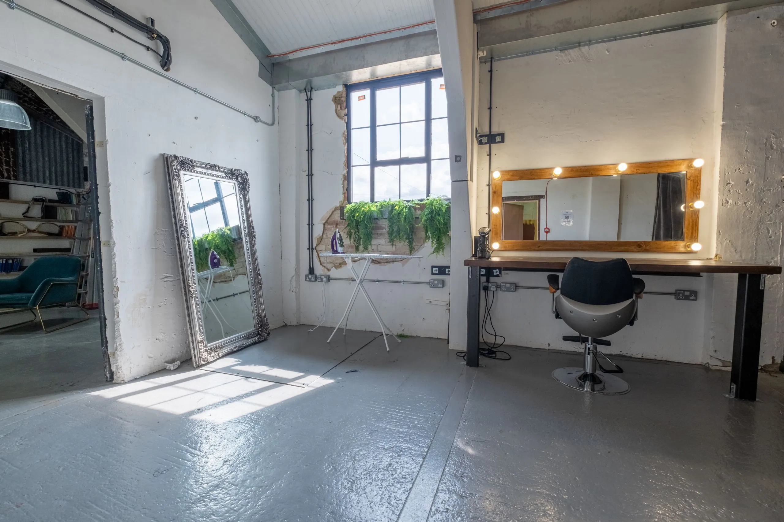 Tannery Film Studios green room with views over the canal