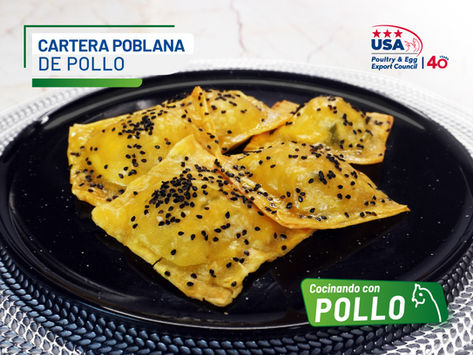 Receta de Carteritas Poblanas de Pollo.