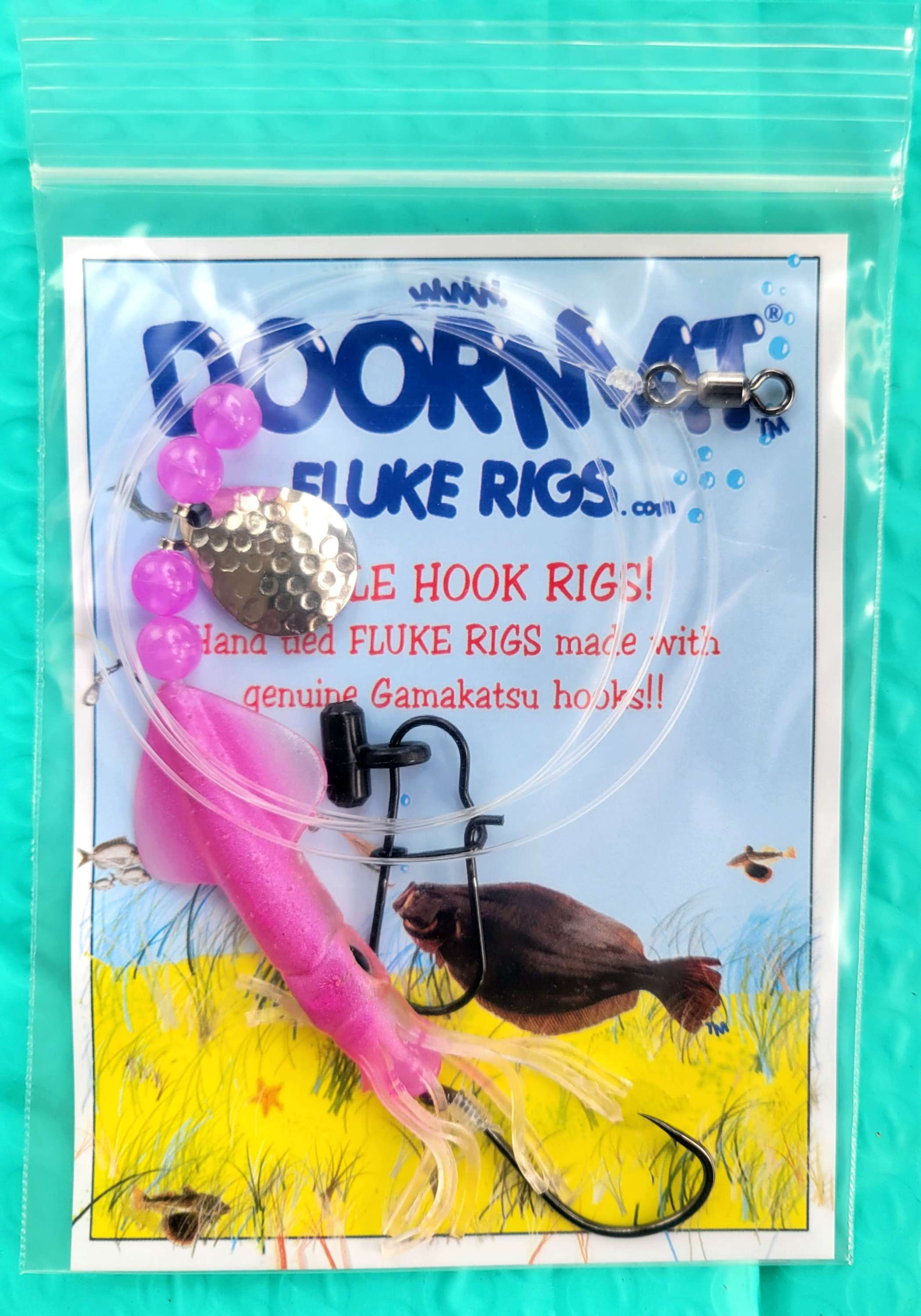 4" Tsunami HOT PINK Holographic SQUID Single Hook Rig