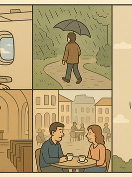 Composite image with multiple scenes in different scenarios.