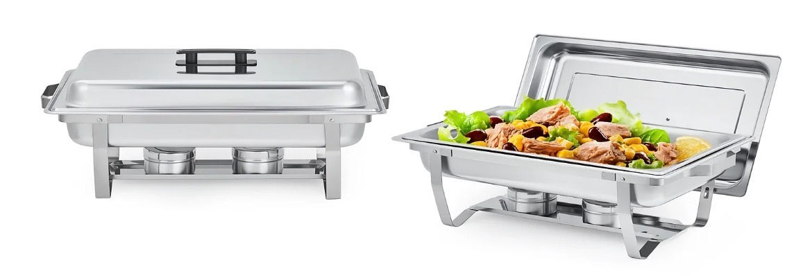 8 Quart Rectangle Stainless Steel Chafing Dishes