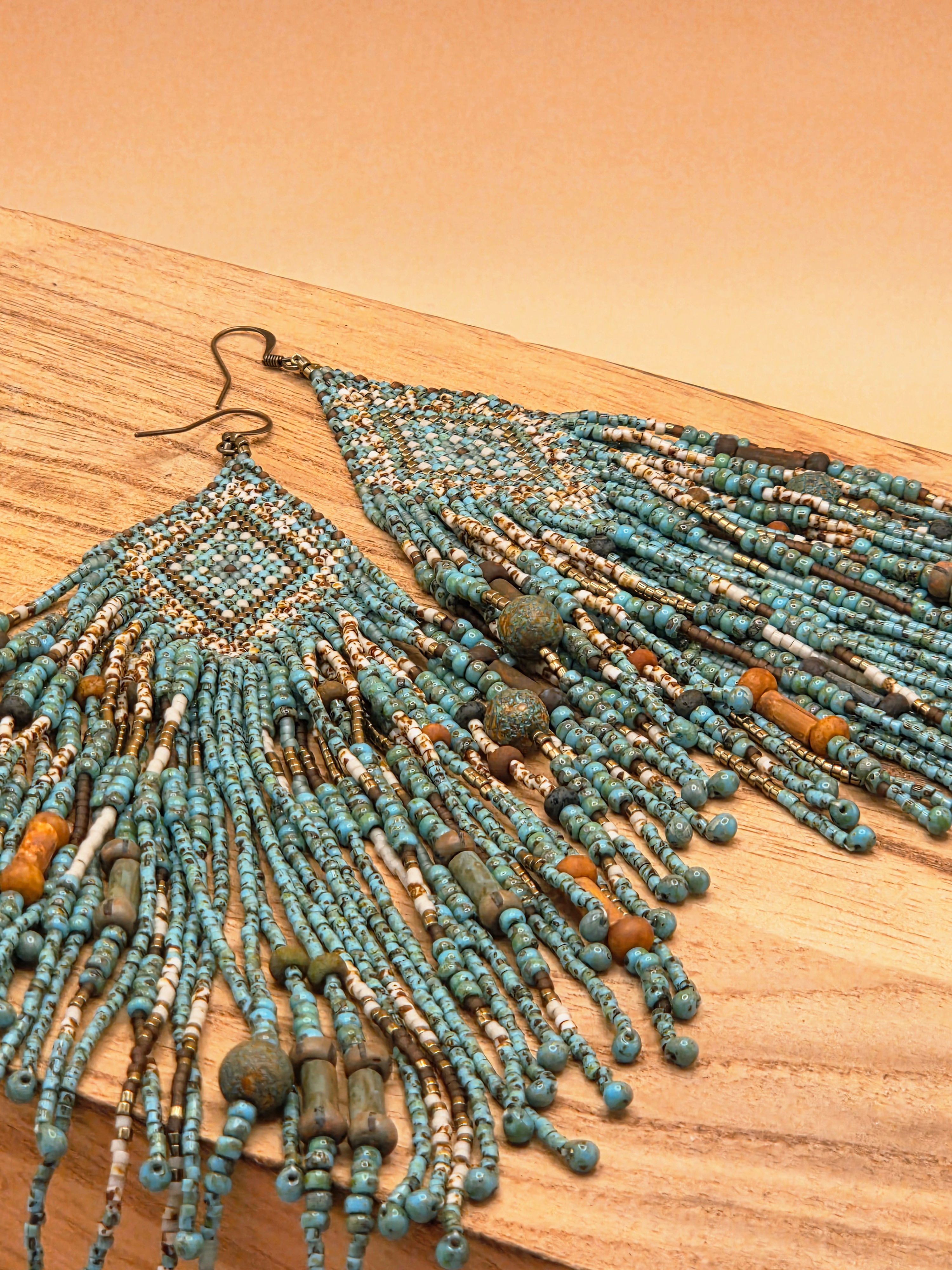 Ailes de Turquoise - Boucles d'oreille