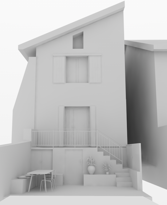 Vue 3D - Entrée côté cours