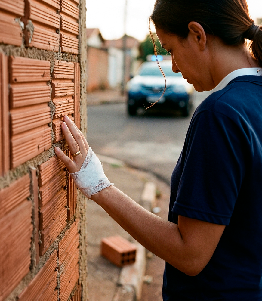 Mulher é atingida com tijolo na cabeça durante agressão do companheiro no bairro Residencial Integração, em Uberlândia