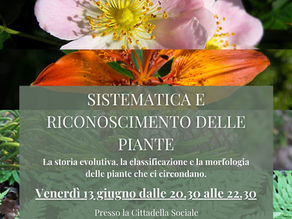 locandina minicorso sistematica riconoscimento piante