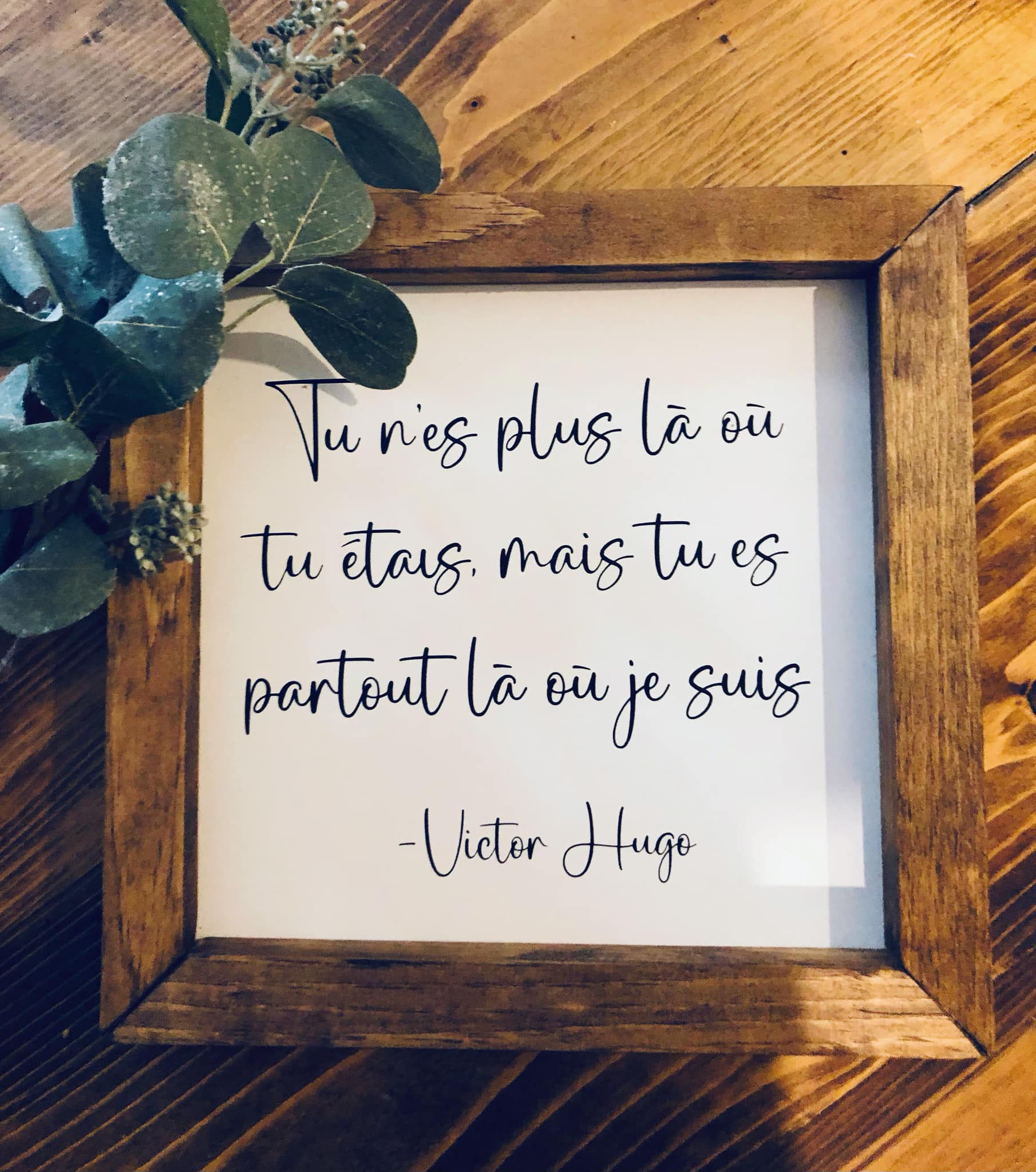 Tu n'es plus là... V. Hugo