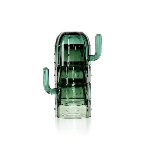 The Stack-a-Cactus Glasses - Green - Set of 4 | Azoni