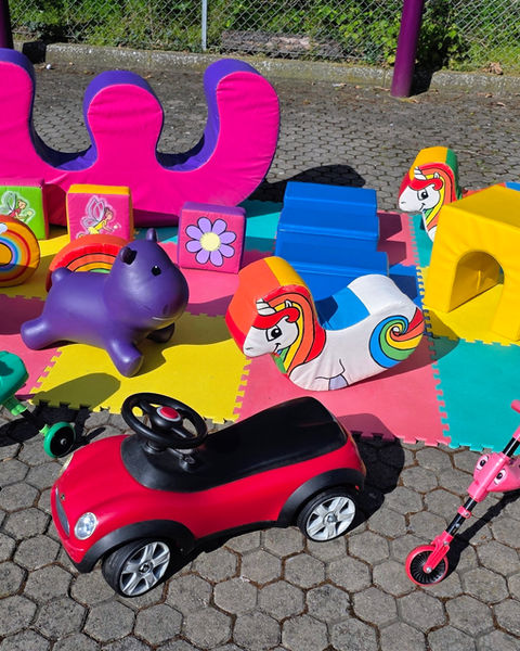 Rainbow Soft Play, a soft play set for hire from Top Banana Bouncy Castles