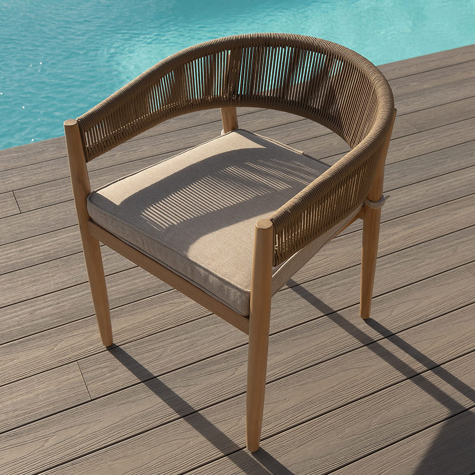 Thumbnail: Porto 6 Seat Round Dining Set- Sandstone
