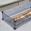Thumbnail: Chicago Corner Dining Set With Rising Fire Pit Table- Grey