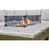 Thumbnail: Chicago Corner Dining Set With Rising Fire Pit Table- Grey