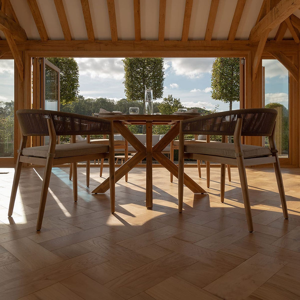 Thumbnail: Porto 4 Seat Round Dining Set- Sandstone