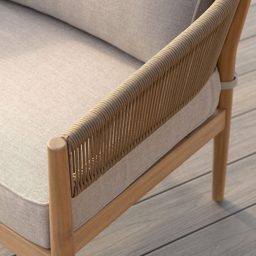 Thumbnail: Porto 3 Seat Lounge/ Sofa Set- Sandstone