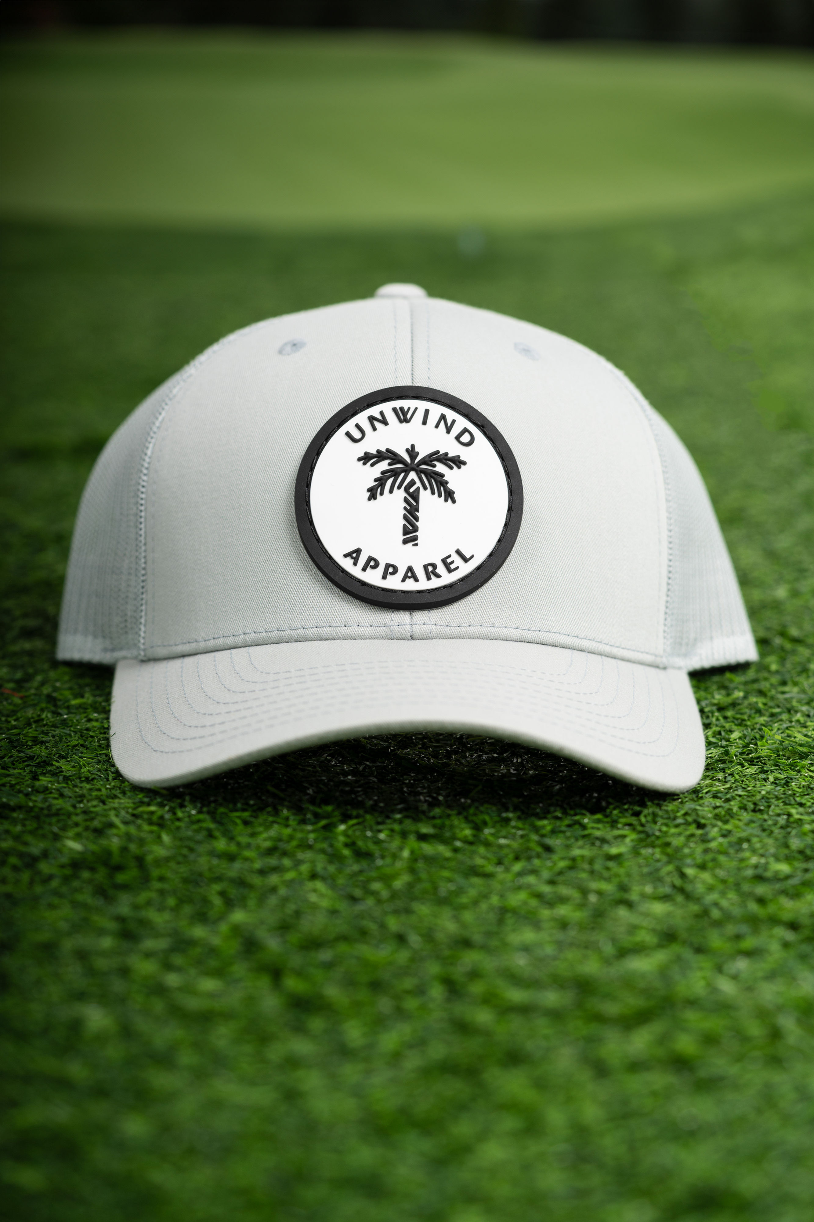Unwind Icon Gray Trucker Hat
