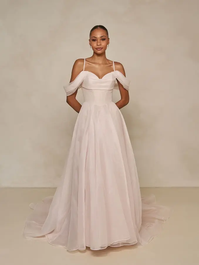 wedding dress, blush wedding dress, isle of wight weddings, madi lane, wisteria