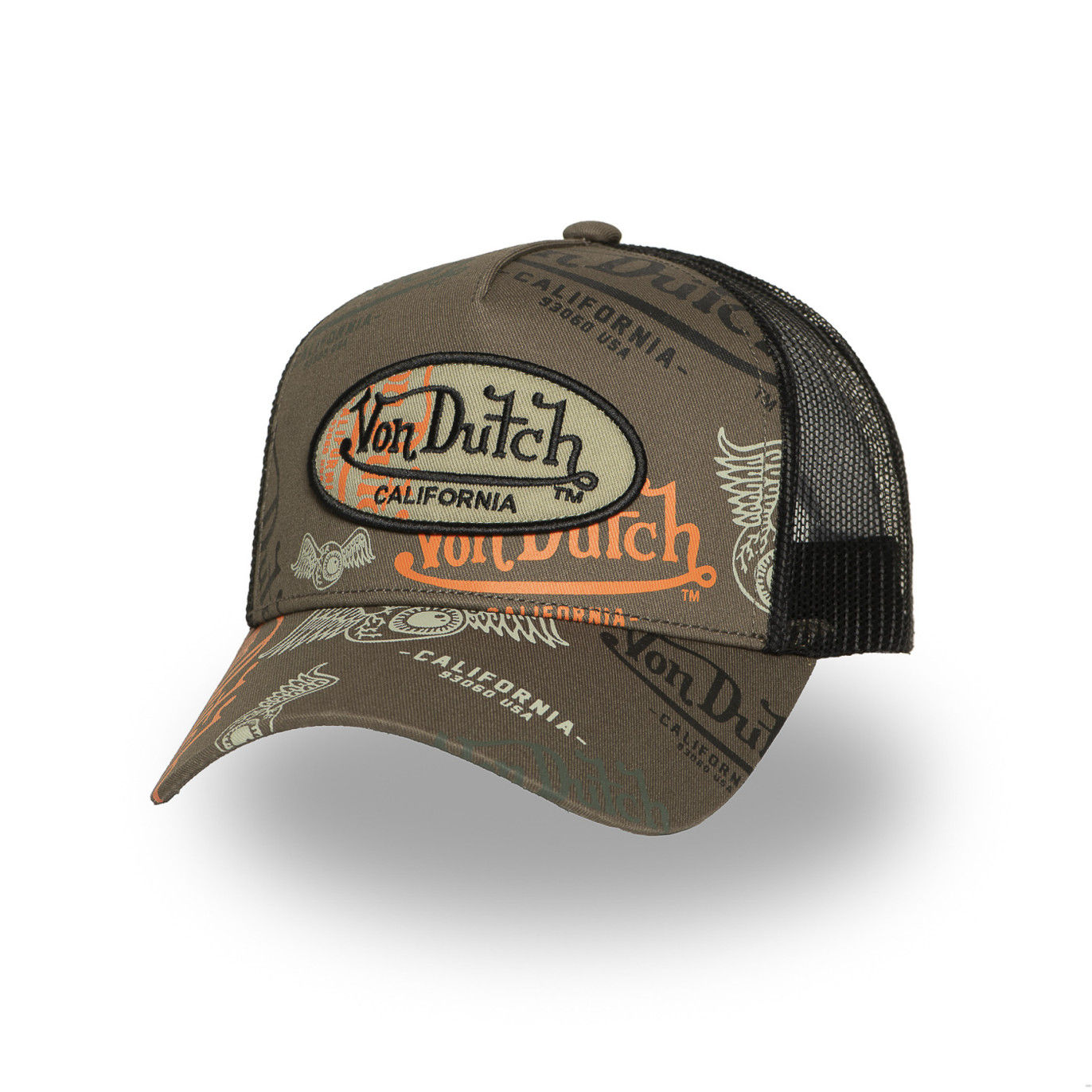 Casquette Vondutch Kaki Trucker Snapback CAFE