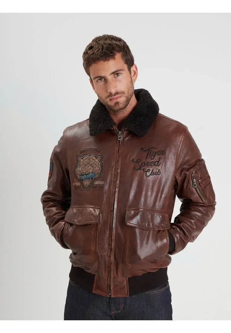 VOODOO - BLOUSON CUIR AVIATEUR HOMME