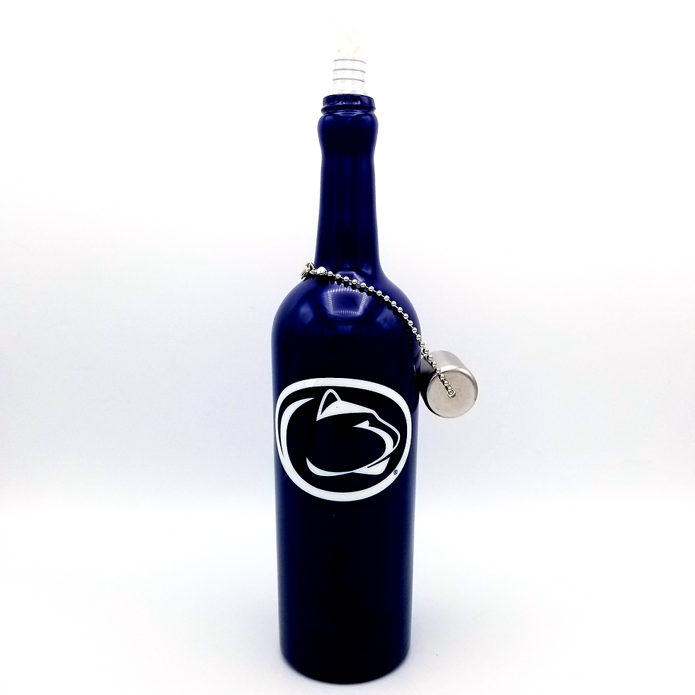 Penn State College Football Tiki Torch - Wine Bottle