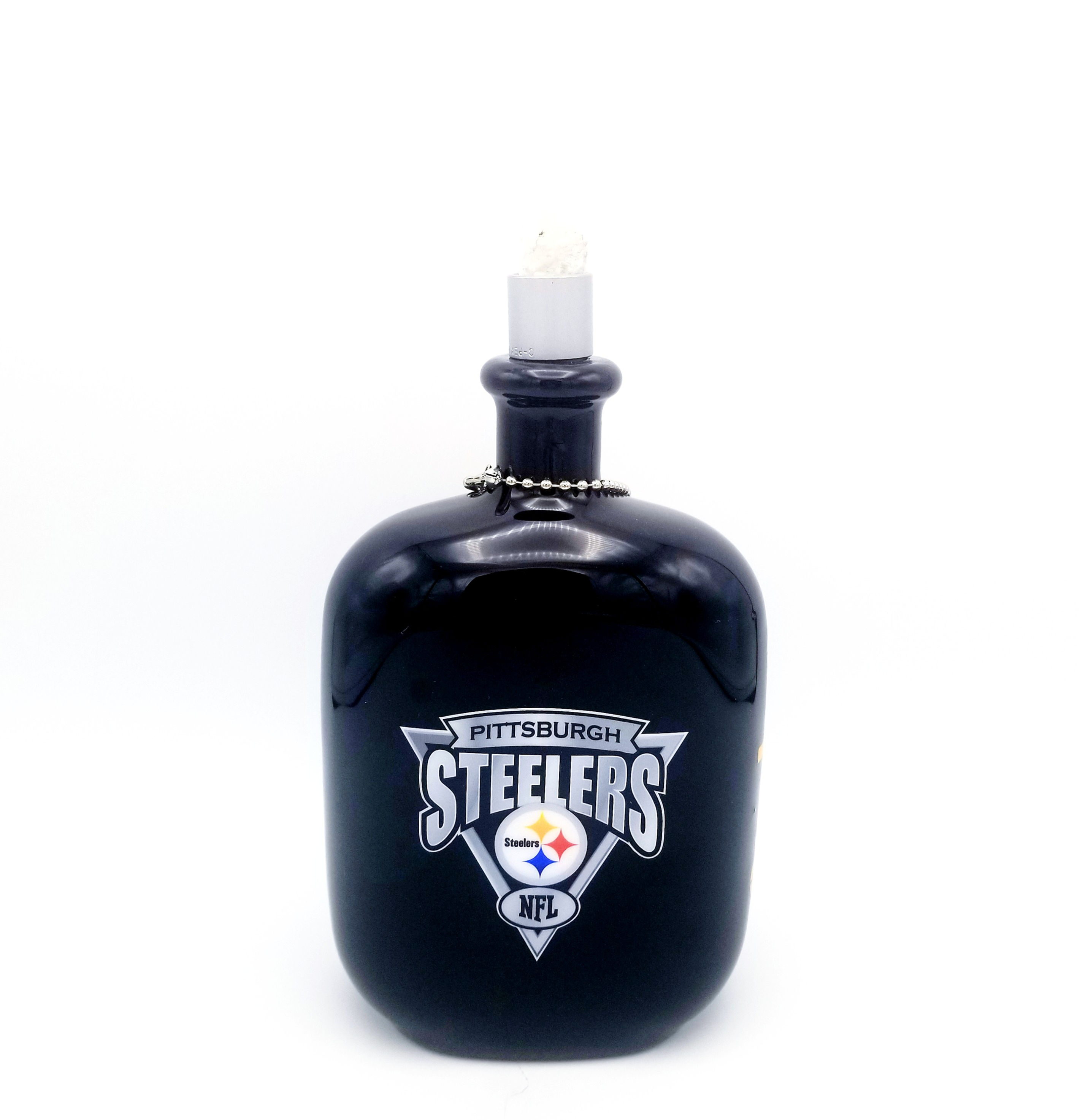 Pittsburgh Steelers Football Tiki Torch - Liquor Bottle