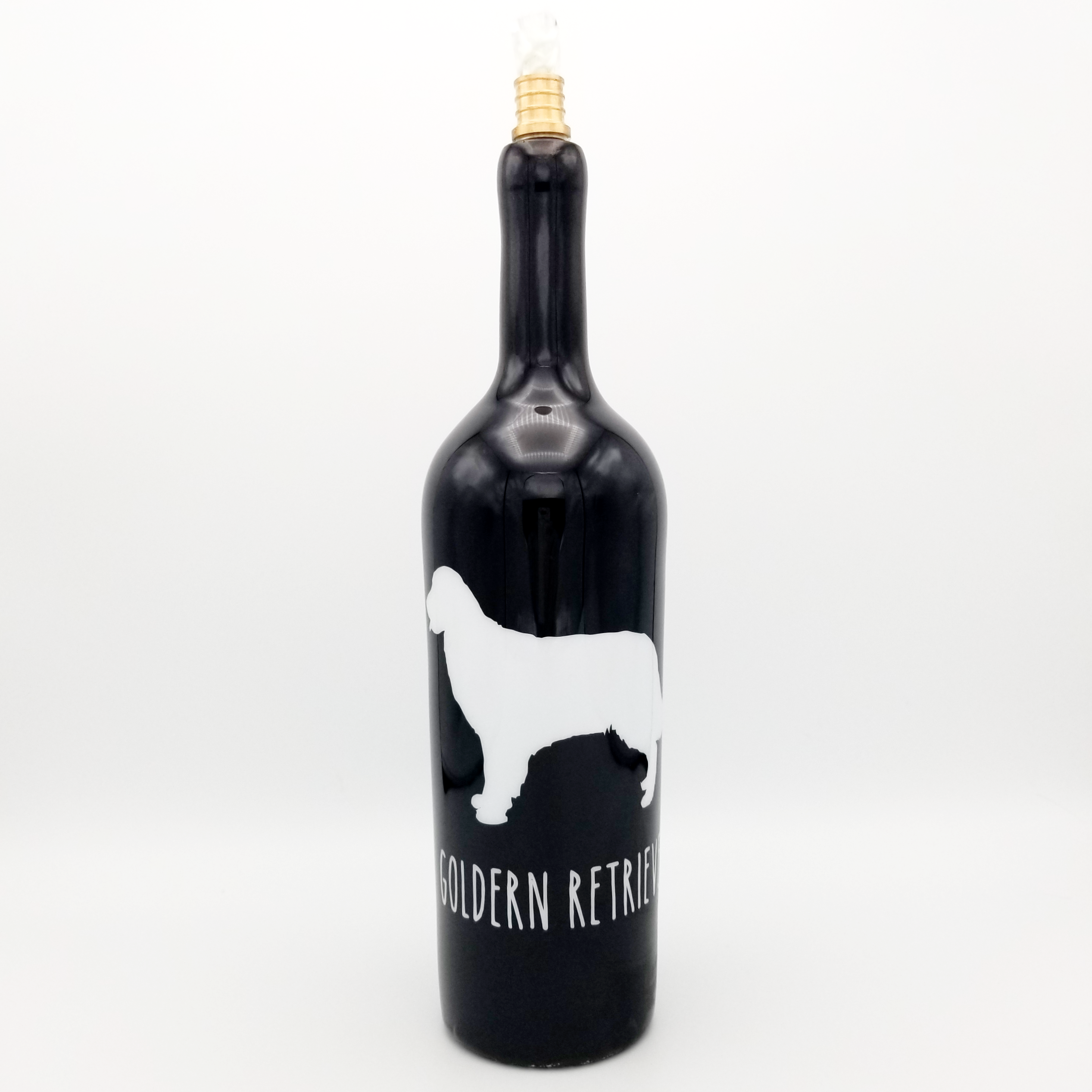 Pet Themed Silhouette Tiki Torch - Golden Retriever