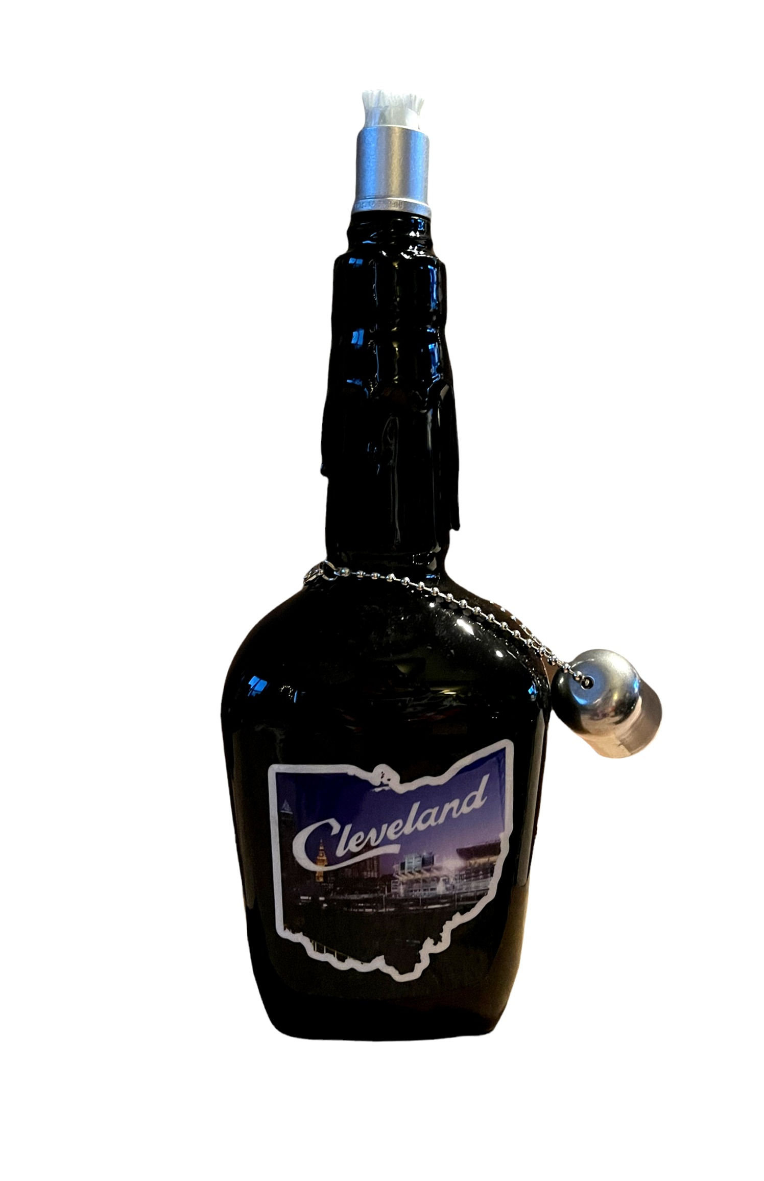 Cleveland Ohio Tiki Torch - Liquor Bottle