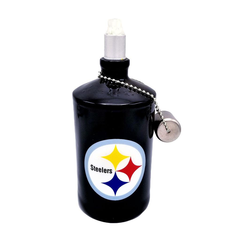 Pittsburgh Steelers Football Tiki Torch - Liquor Bottle