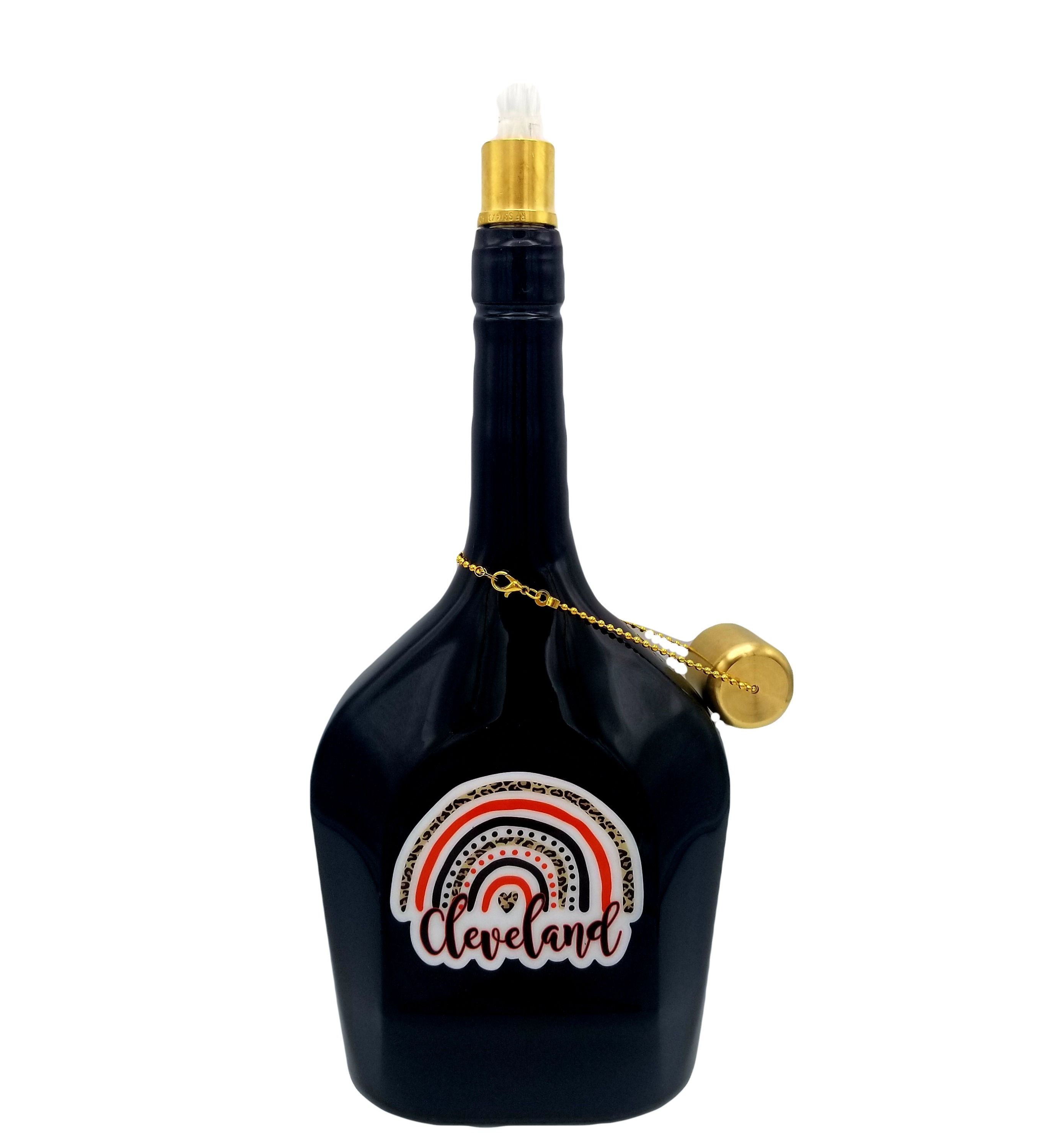 Cleveland Ohio Tiki Torch - Liquor Bottle