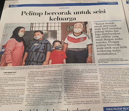 Featured in Berita Harian 