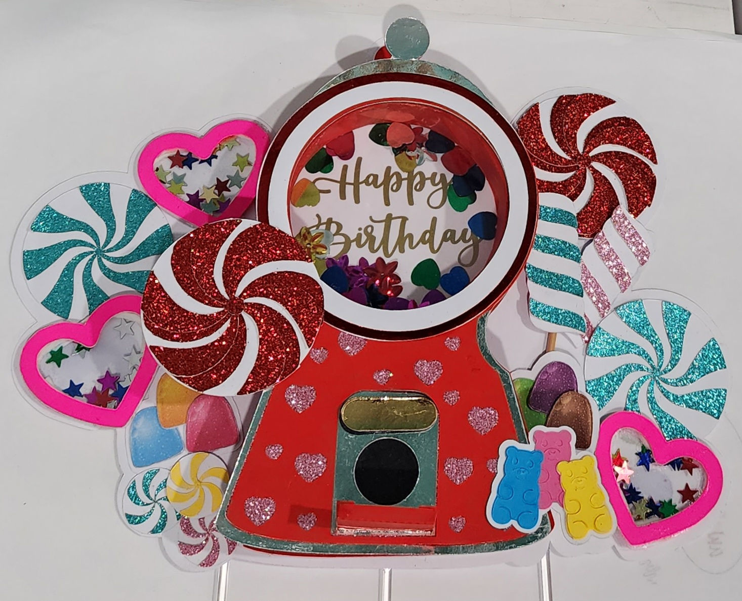 Candy / Gumball Machine Cake Topper