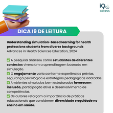 Sugestão de leitura: aprendizagem baseada em simulação para estudantes de profissões da saúde de diversas origens