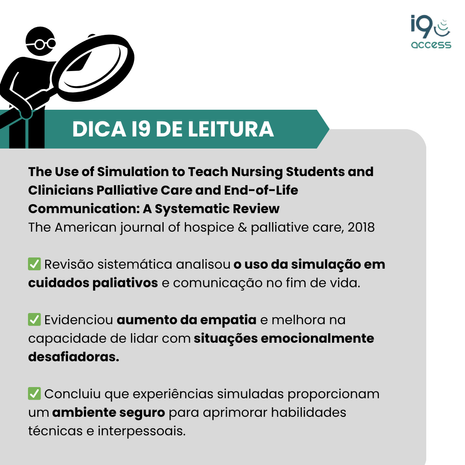 Sugestão de leitura: uso da simulação para ensinar cuidados paliativos e comunicação no fim da vida