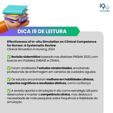 Sugestão de leitura: simulação in situ para o desenvolvimento e manutenção da competência clínica de enfermeiros