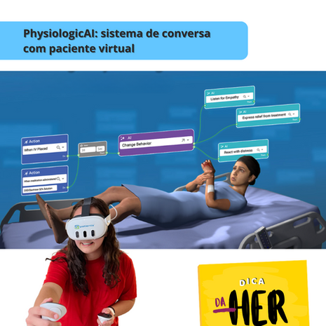 Dica da HER: PhysioLogicAI™, o sistema de conversa com paciente virtual