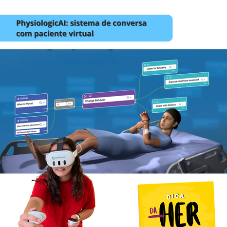 Dica da HER: PhysioLogicAI™, o sistema de conversa com paciente virtual