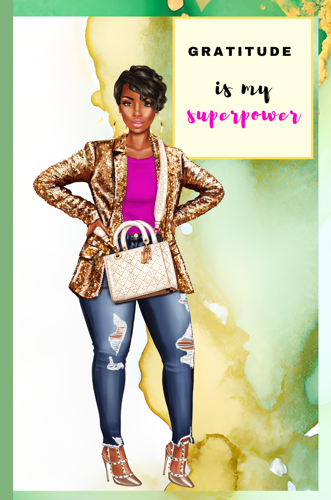 Paperback: Gratitude Is My Superpower 6 x 9" Affirmation Journal