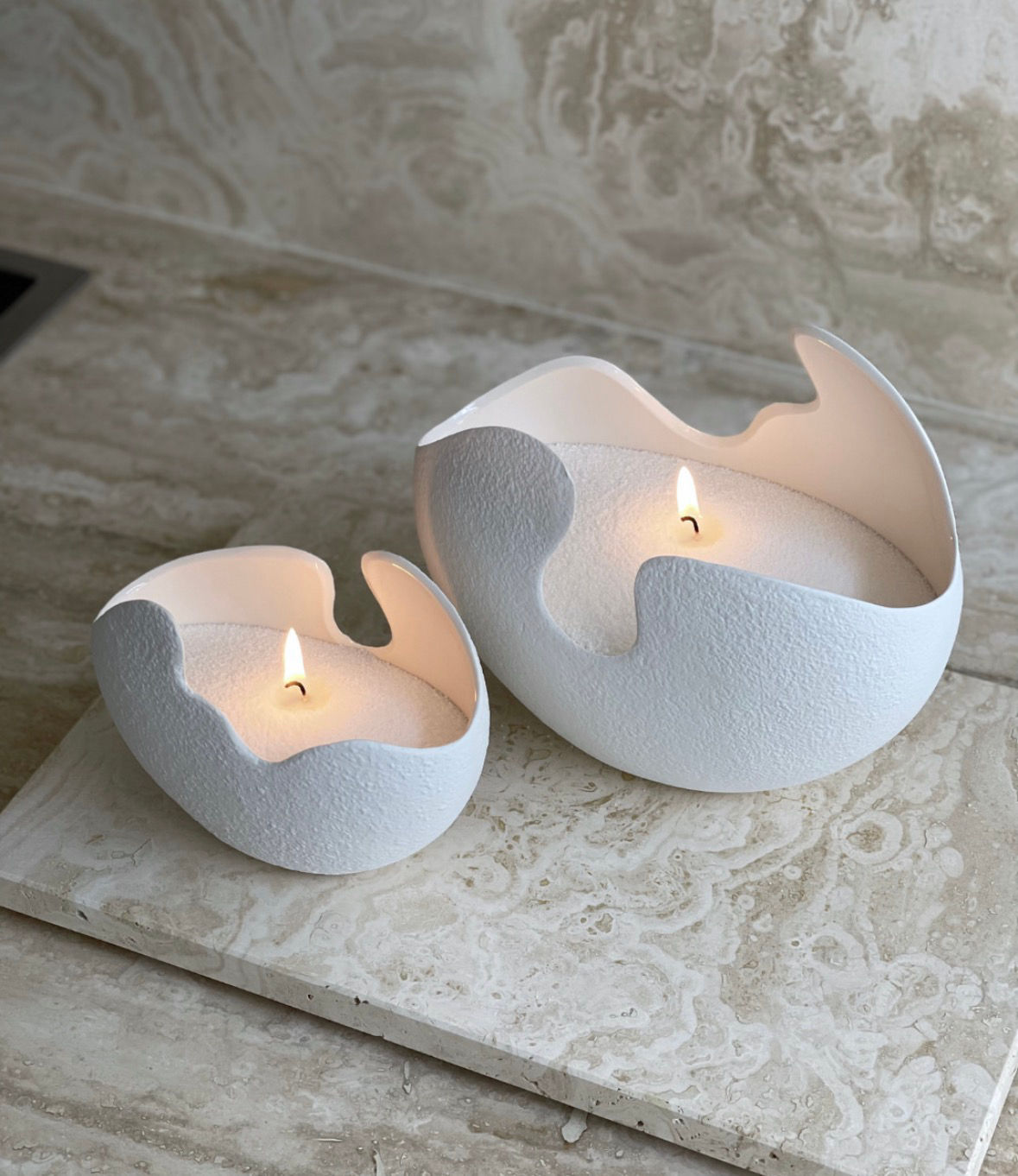 Decorative ceramic candle medium 22cm x 17cm