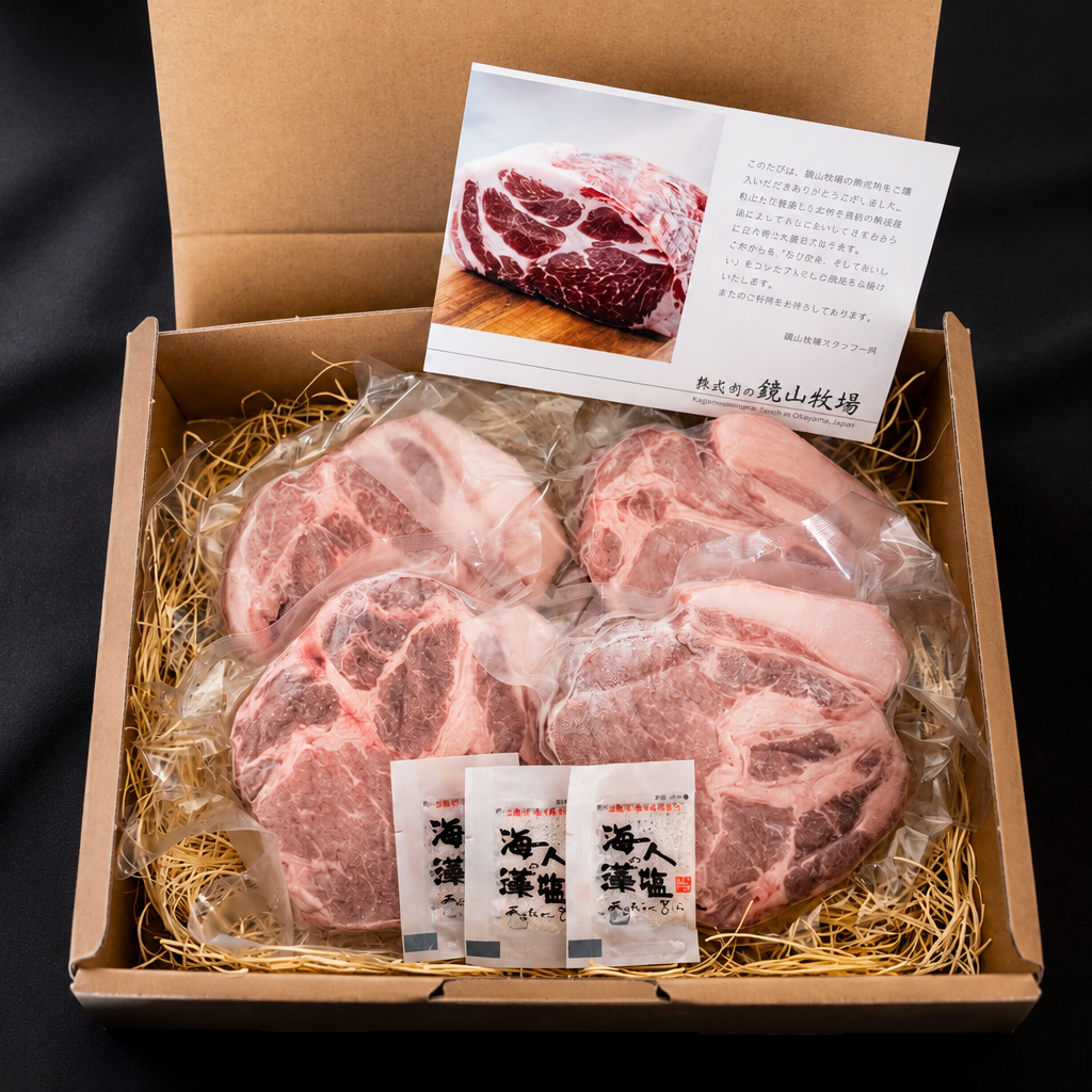 【ギフト】宮崎県産熟成豚カタステーキセット【化粧箱】