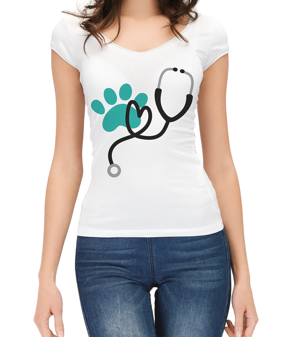 Miniatura: Playera Patita con estetoscópio