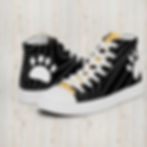 Thumbnail: Paw Print Men’s high top canvas shoes