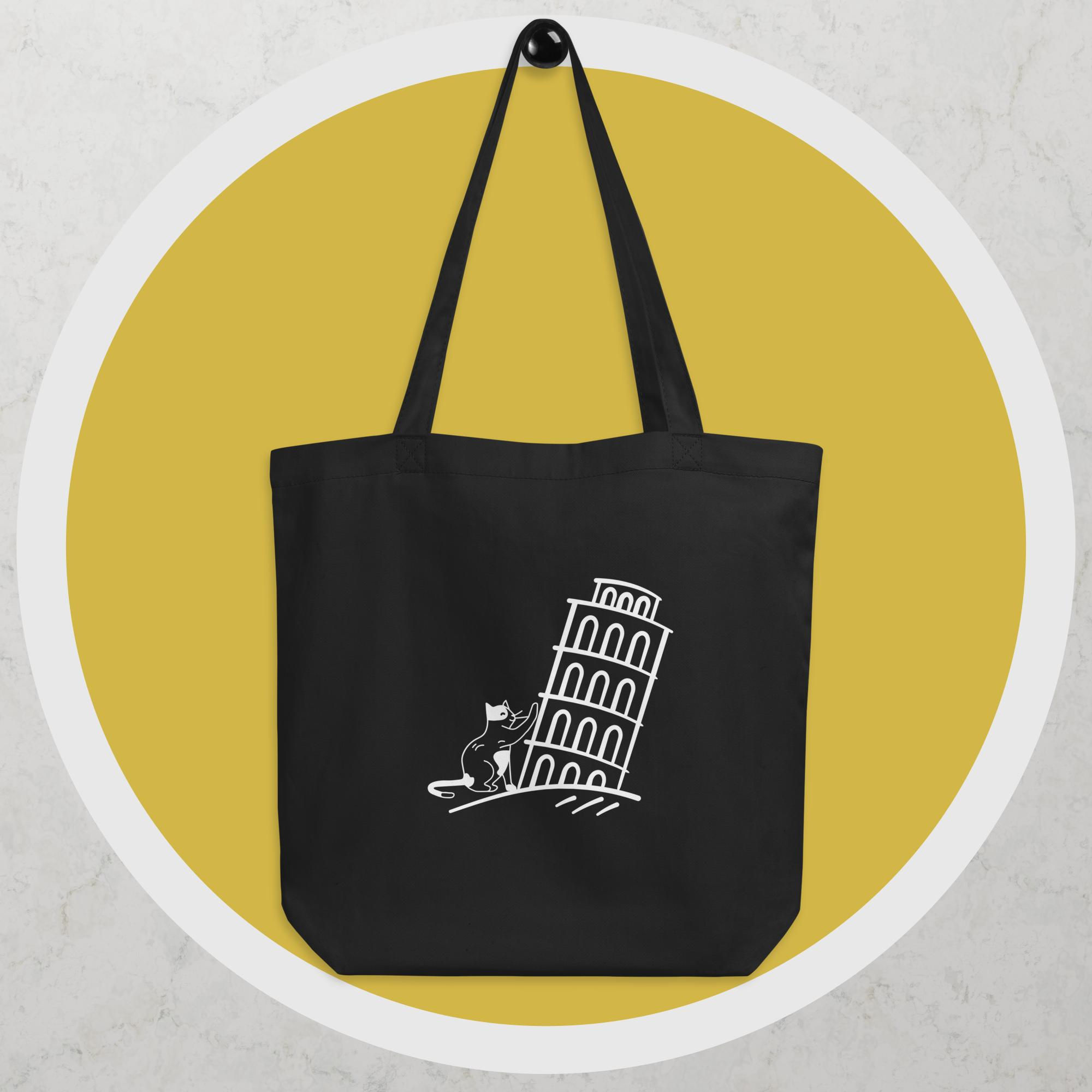 Cat Piza Eco Tote Bag