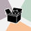Thumbnail: Cat in a Box Bubble-free stickers