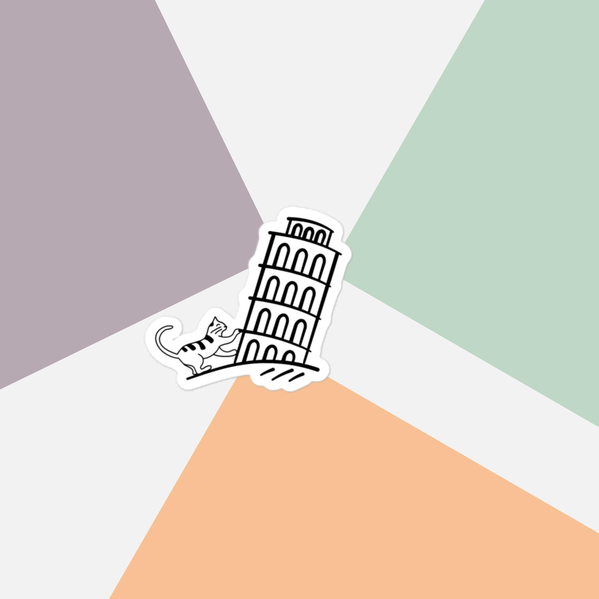 Cat Piza Bubble-free stickers