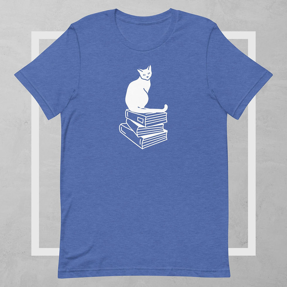 Thumbnail: Book Cat Unisex t-shirt