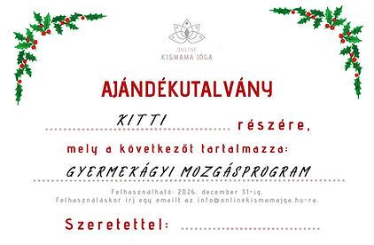 Ajándékutalvány gyermekágyra