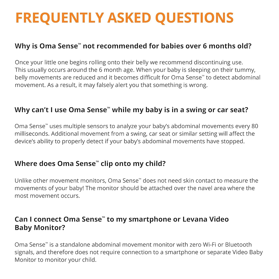 Thumbnail: Levana Oma Sense Portable Baby Breathing Movement Monitor with Vibrations and Au