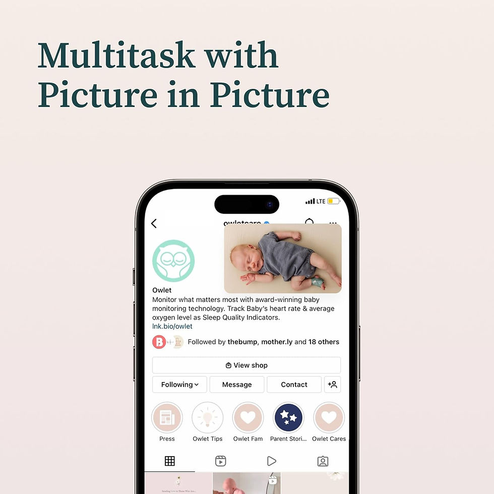 Thumbnail: Owlet® Dream Duo Smart Baby Monitor: FDA-Cleared Dream Sock® plus Owlet Cam 2